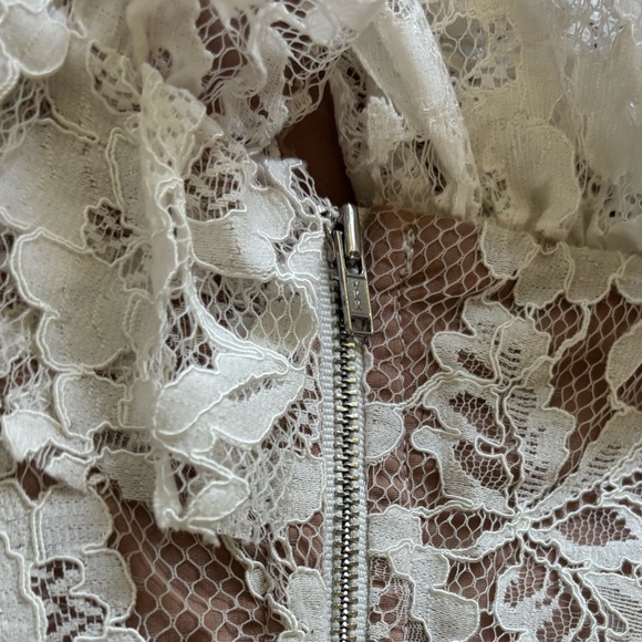 For Love and Lemons Ruffle Lace Crop Top Bustier Corset Sz M - Picture 6 of 7